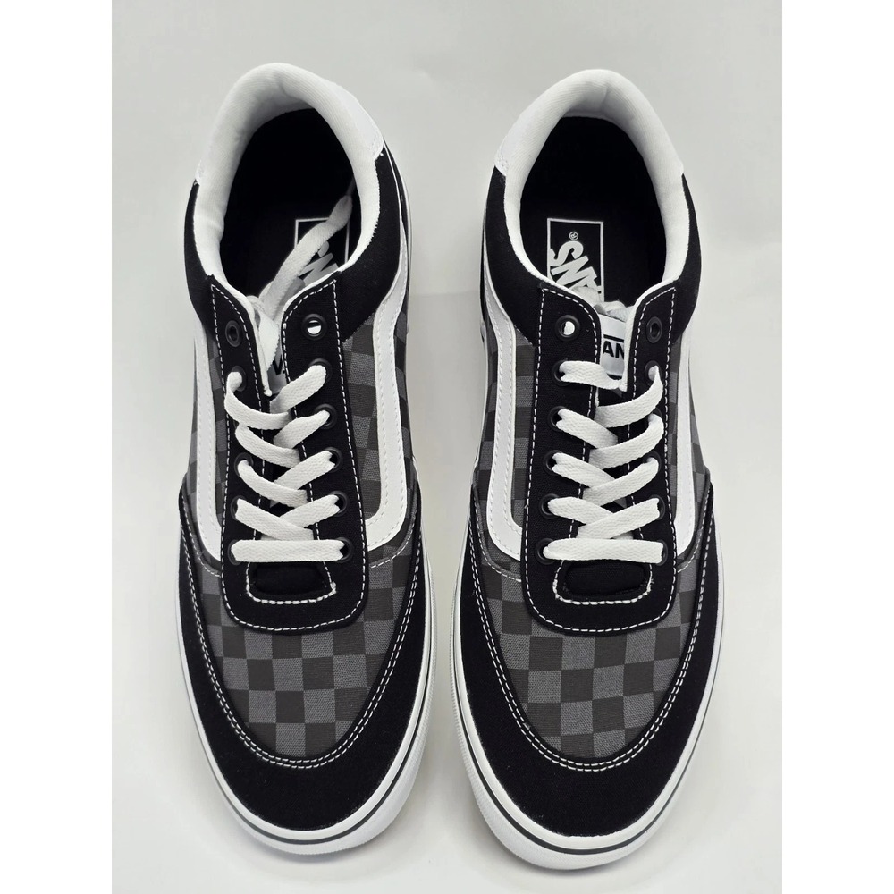 Vans Brooklyn LS Tonal Check Faded Black Men's 11 VN000D7QEMV New